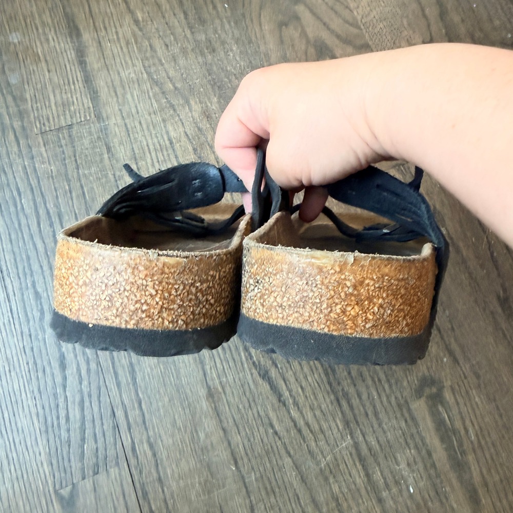 Birkenstock Granada black leather sandals women’s 38 regular - Picture 3 of 6